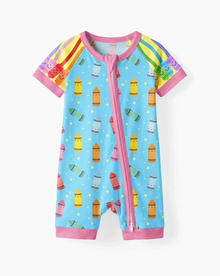 Happy Crayon Friends Bamboo Shorty Zippy