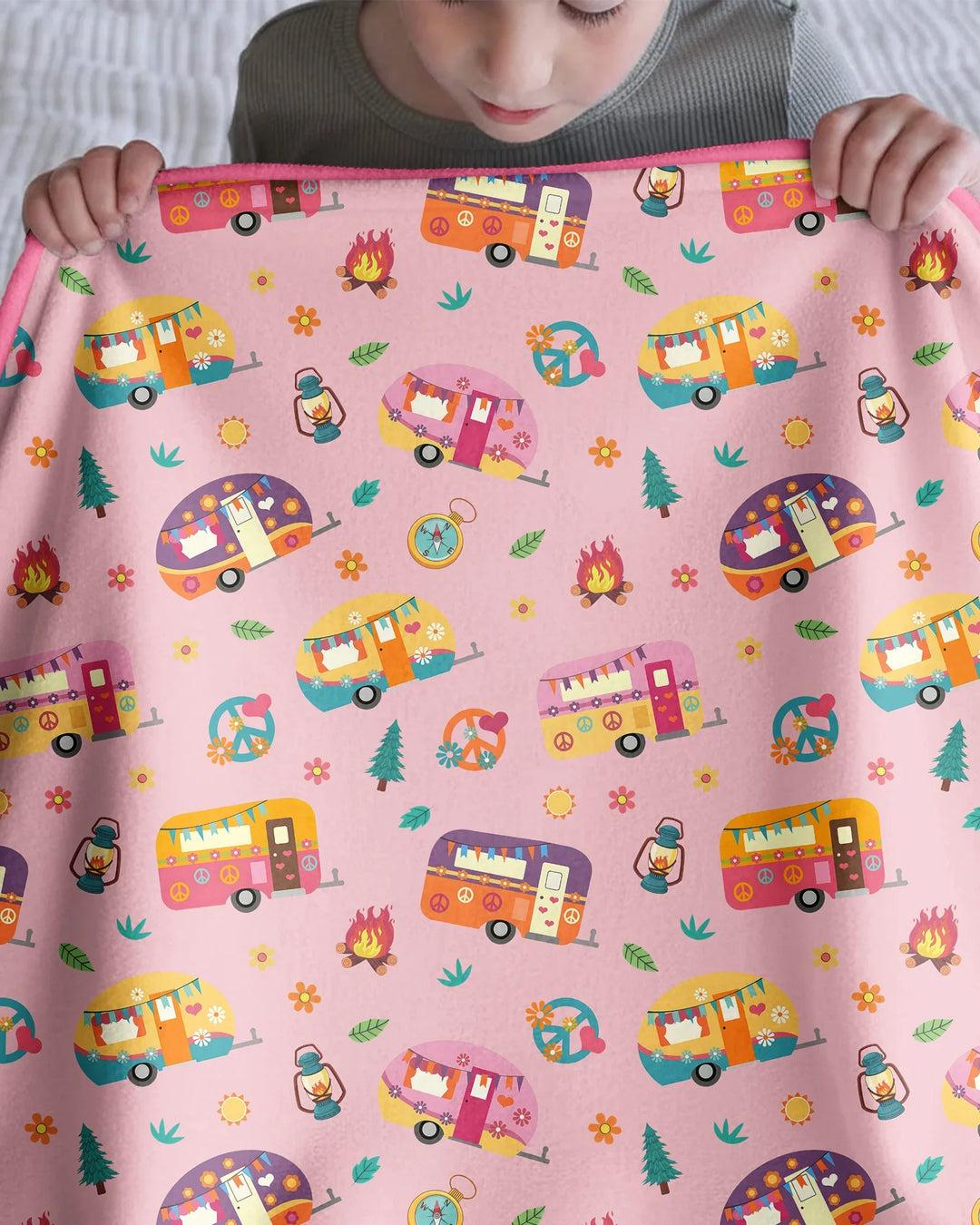 Happy Little Camper Bamboo Blanket