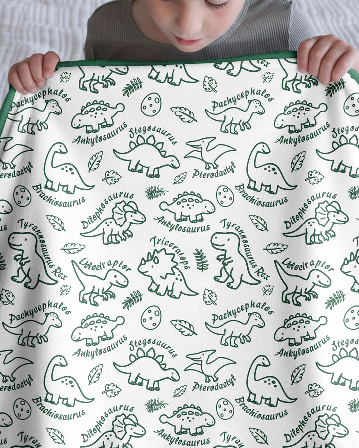 Dinosaur Park Bamboo Blanket
