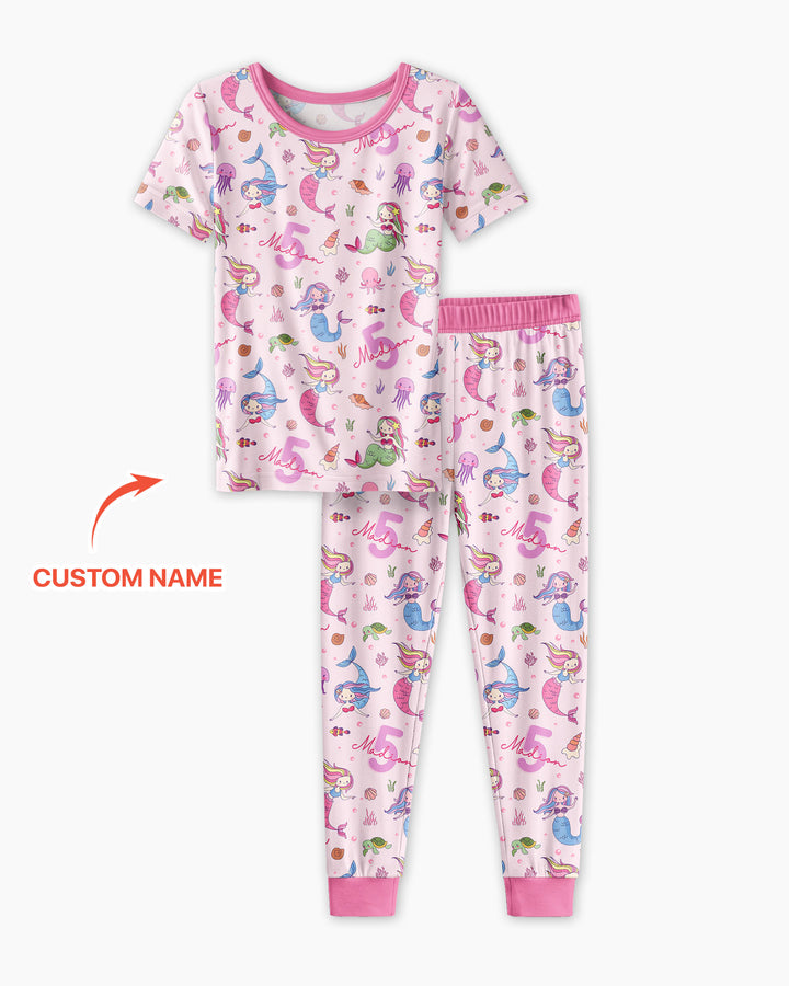 Zweiteiliges, kurzärmliges Pyjama-Set mit Marienkäfern