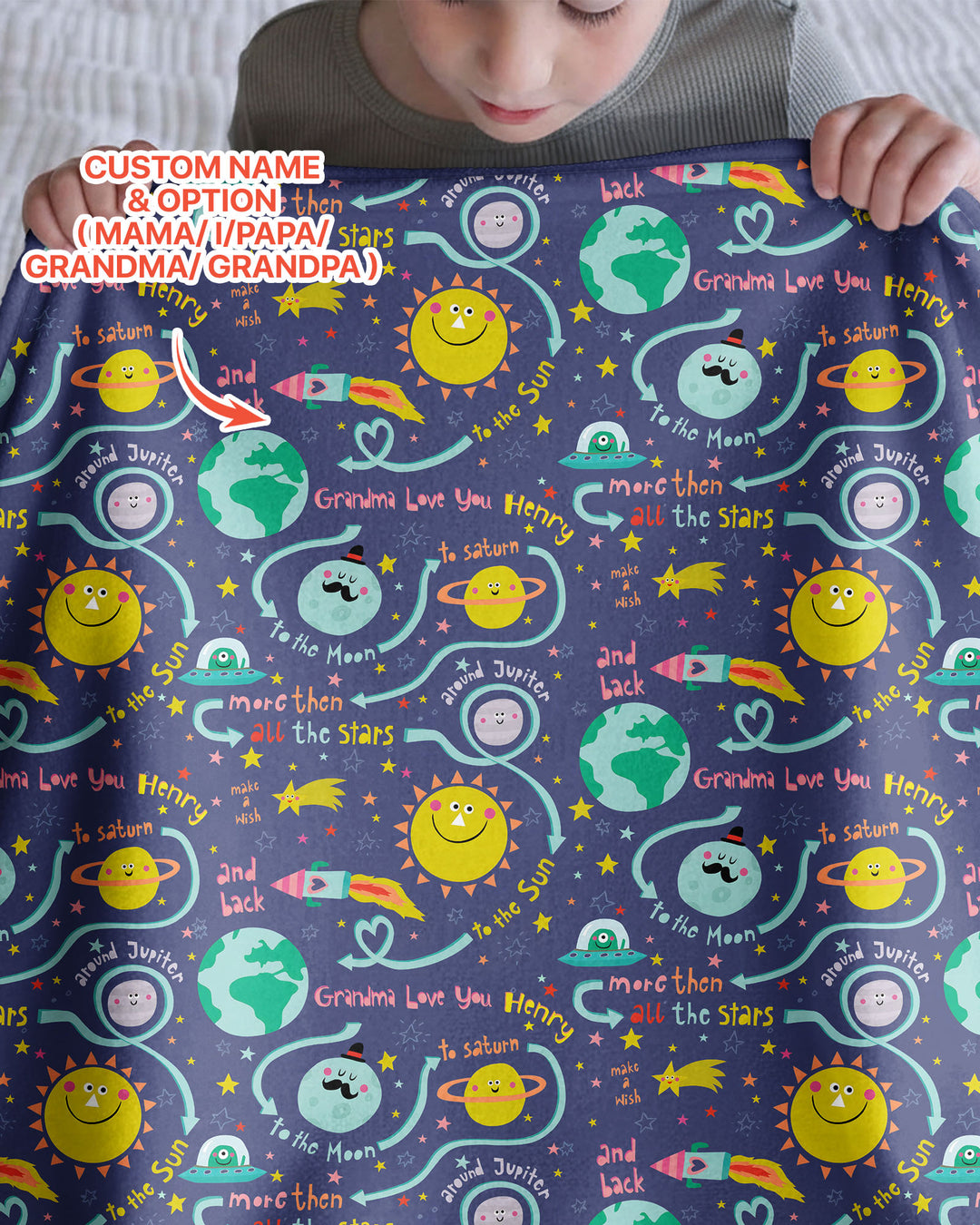 Love to the Moon and Back  Bamboo Blanket