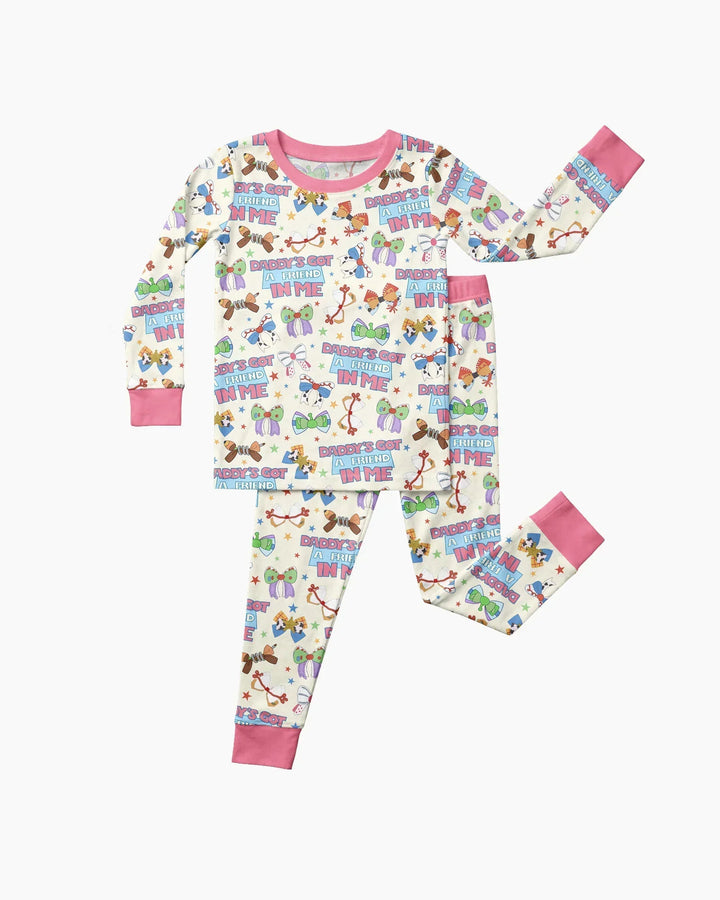 Zweiteiliges Langarm-Pyjama-Set mit Sommerfrüchten