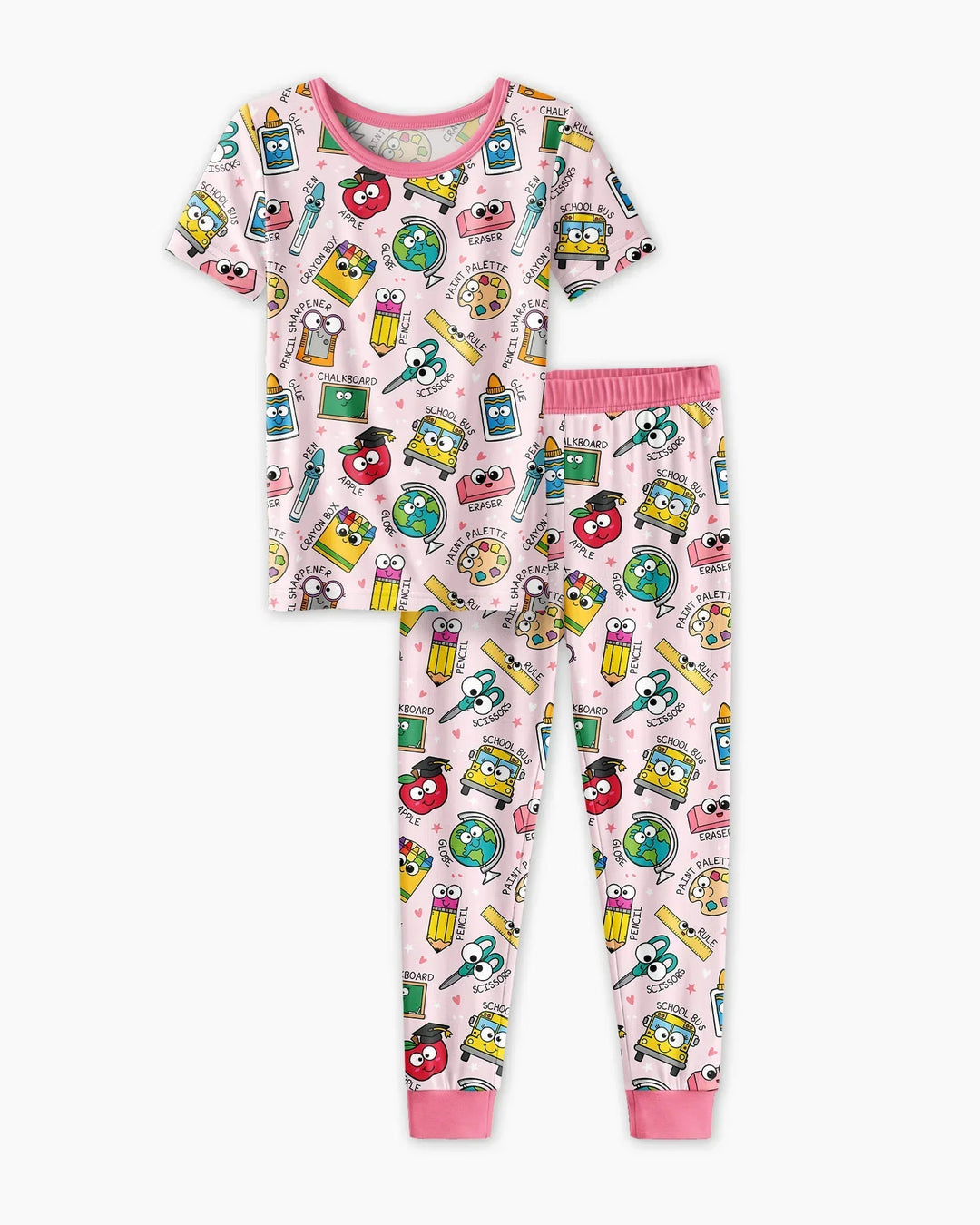 Happy School Pals Two Piece Short Sleeve Pajama Set