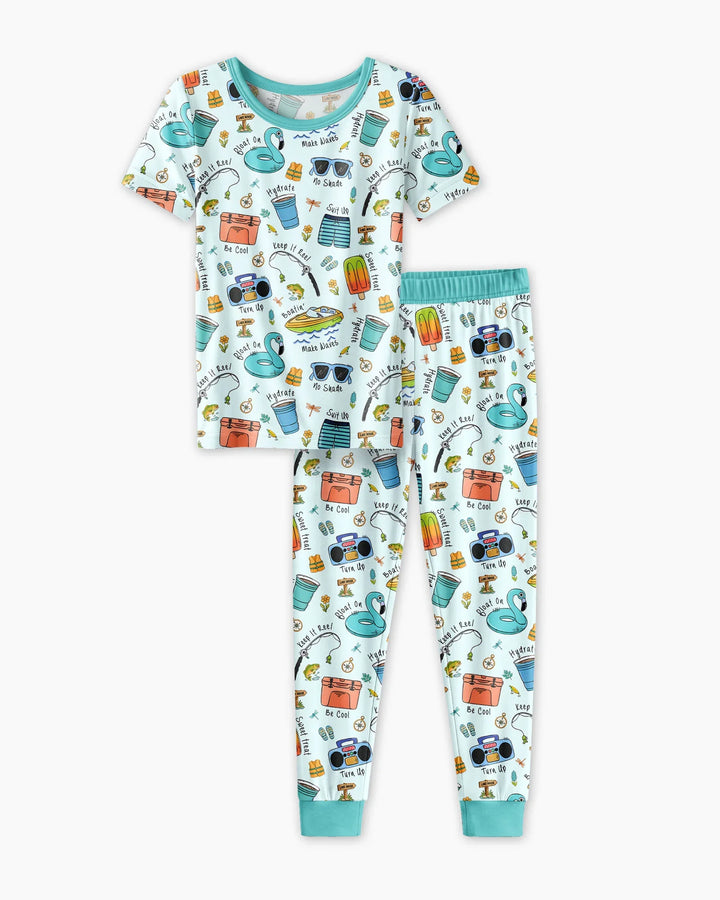 Zweiteiliges, kurzärmliges Pyjama-Set mit Marienkäfern