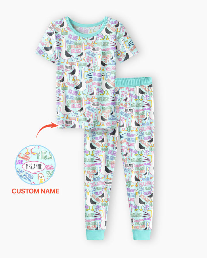 Zweiteiliges, kurzärmliges Pyjama-Set mit Marienkäfern