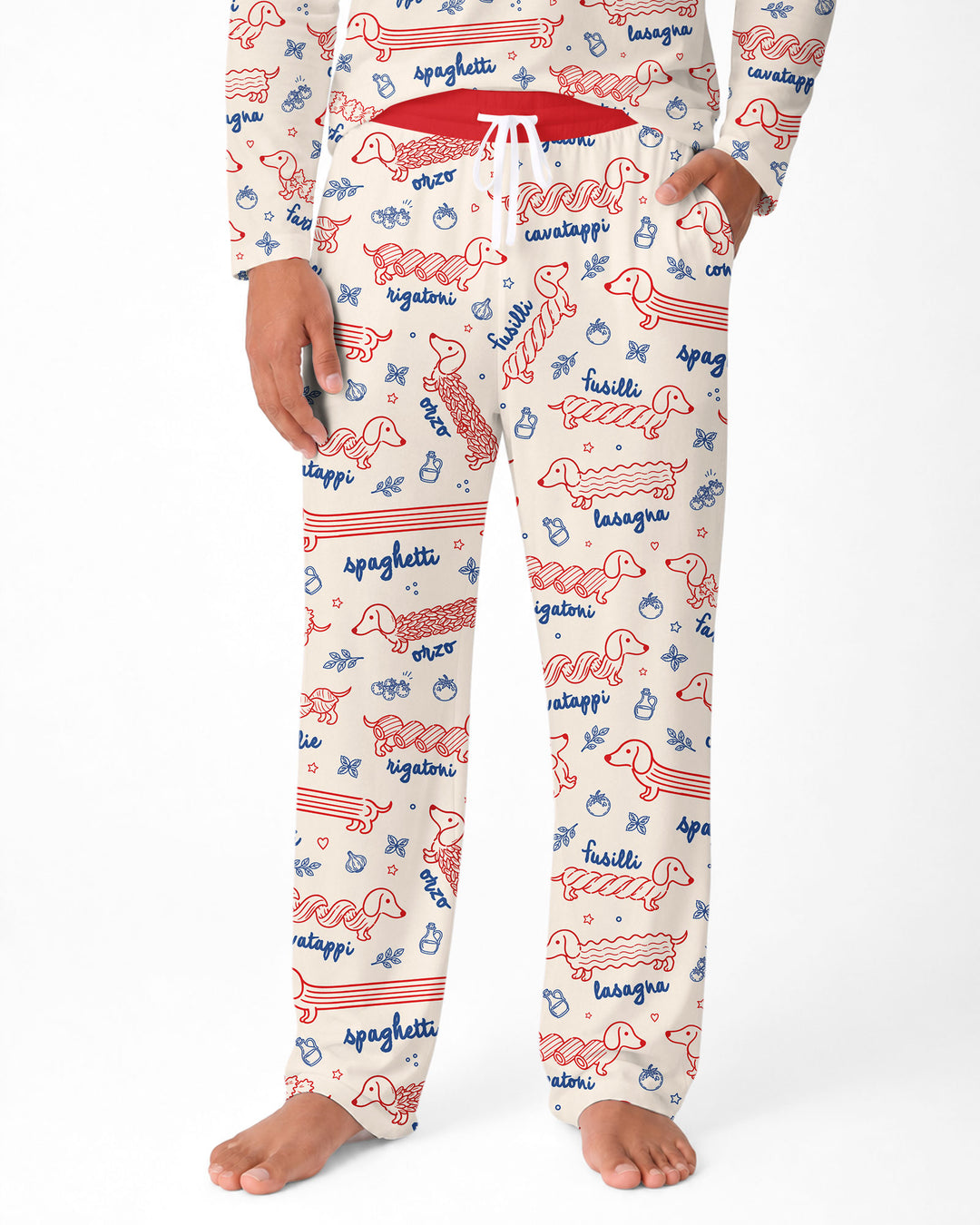 Dachshund Spagetti Bamboo Men's Pajama Set