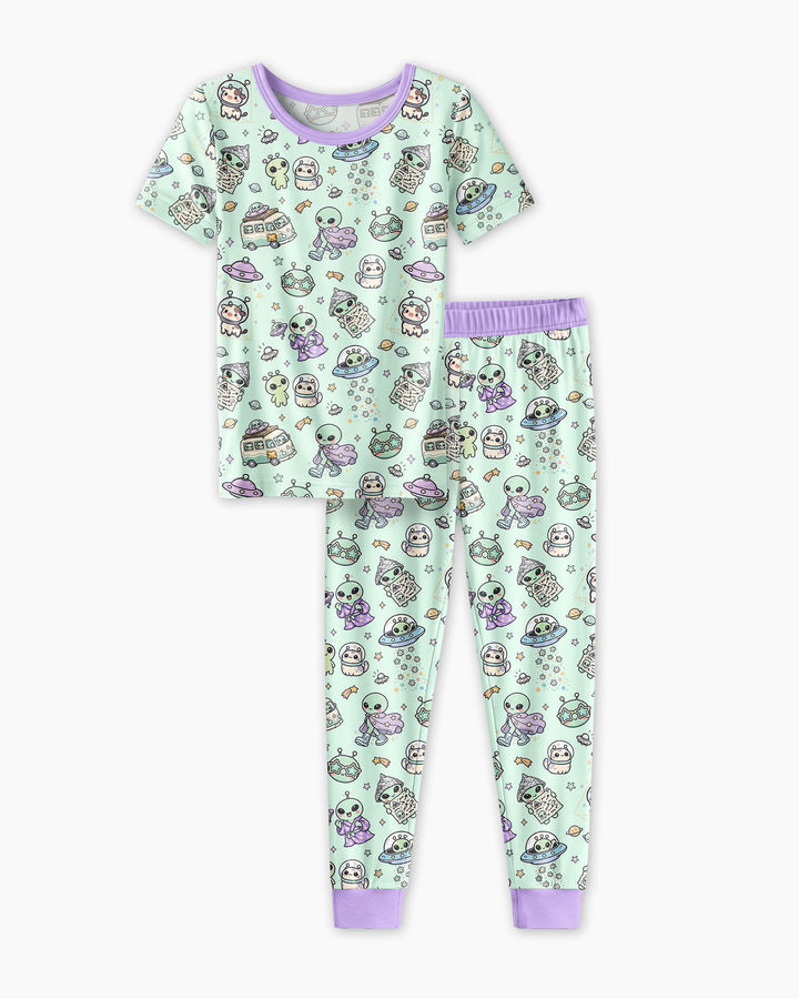 Zweiteiliges, kurzärmliges Pyjama-Set mit Marienkäfern