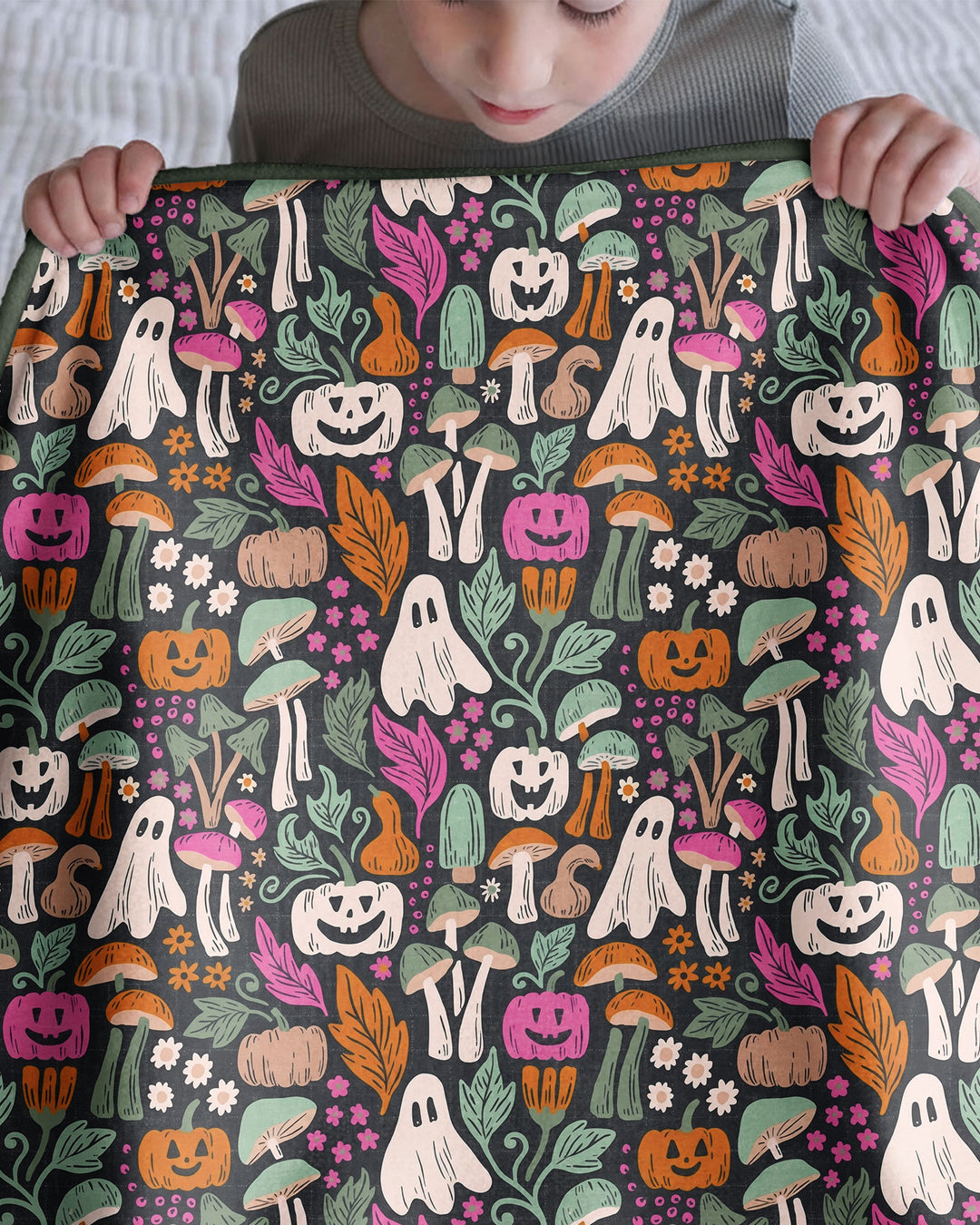 Dark Pumpkin Zona Bamboo Blanket