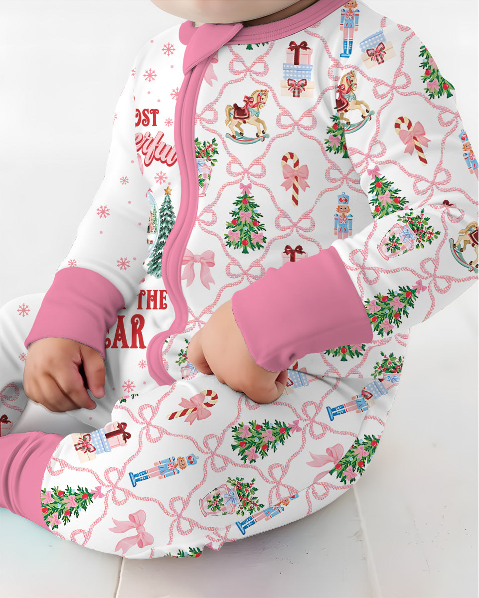 Nutcracker and Snow Globe It's Most Wonderful Time of The Year Bamboo Convertible Zippy