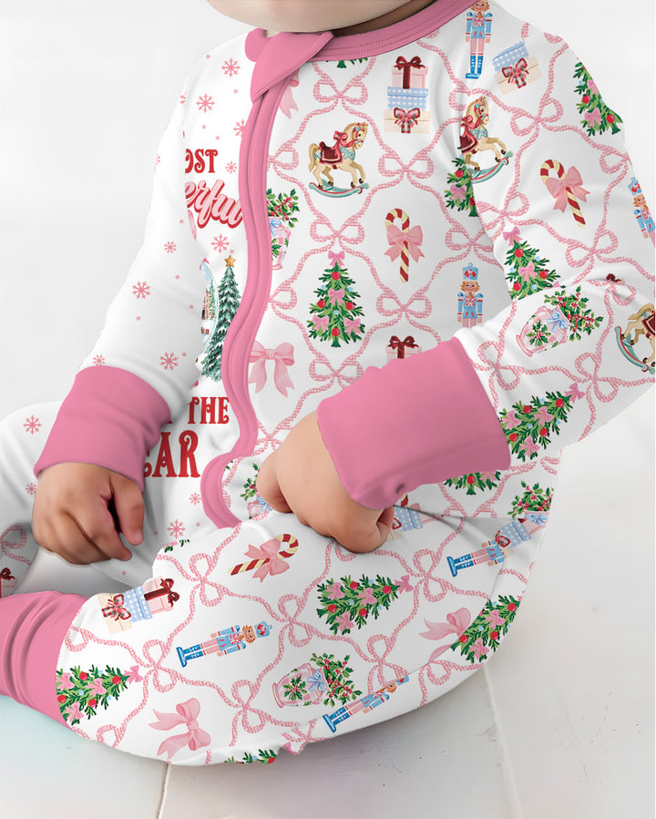 Nutcracker and Snow Globe It's Most Wonderful Time of The Year Bamboo Convertible Zippy