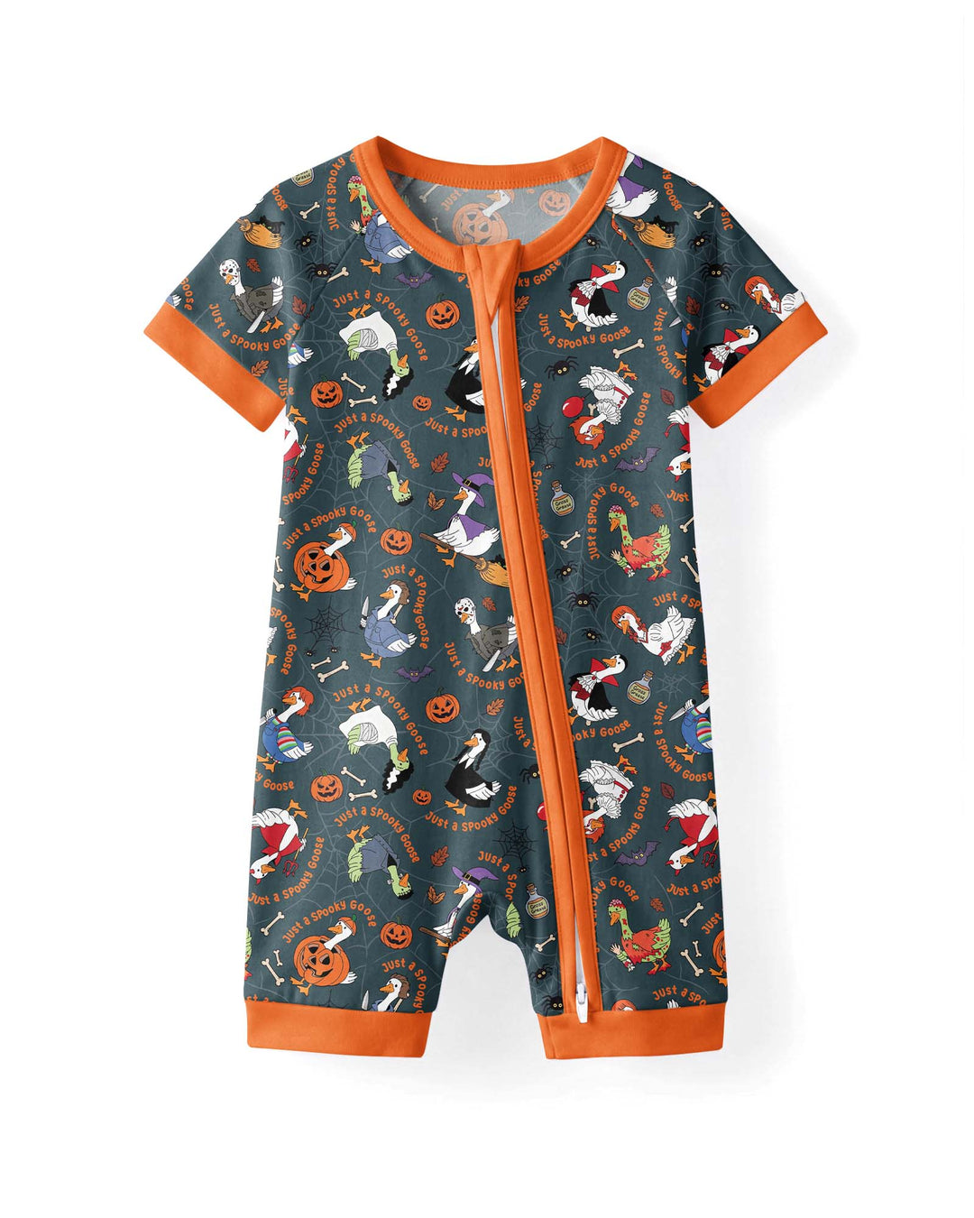Just A Spooky Goose Family Matching Bamboo Shorty Zippy