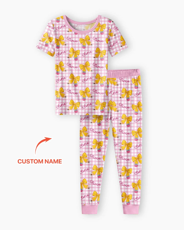Zweiteiliges, kurzärmliges Pyjama-Set mit Marienkäfern