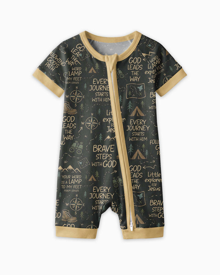 Little Explorer God Leads The Way Bamboo Shorty Zippy