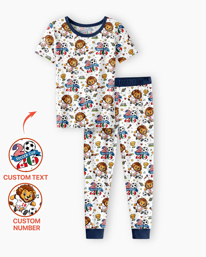 Zweiteiliges, kurzärmliges Pyjama-Set mit Marienkäfern