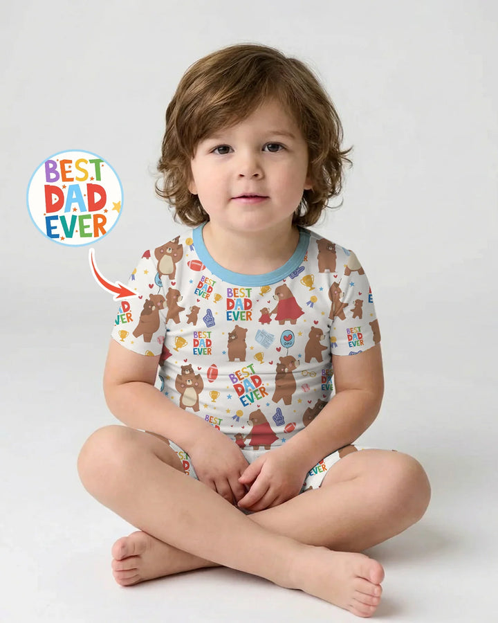 Zweiteiliges Pyjama-Set mit kurzen Ärmeln und Shorts im Sommer-Design