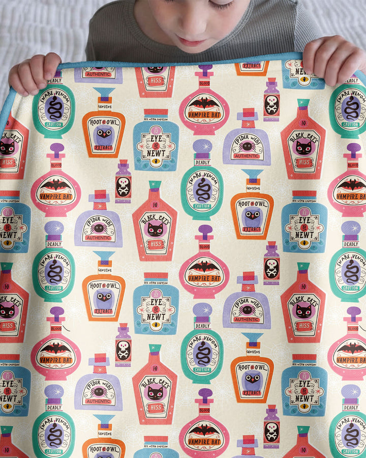 Retro Halloween Potions Bamboo Blanket