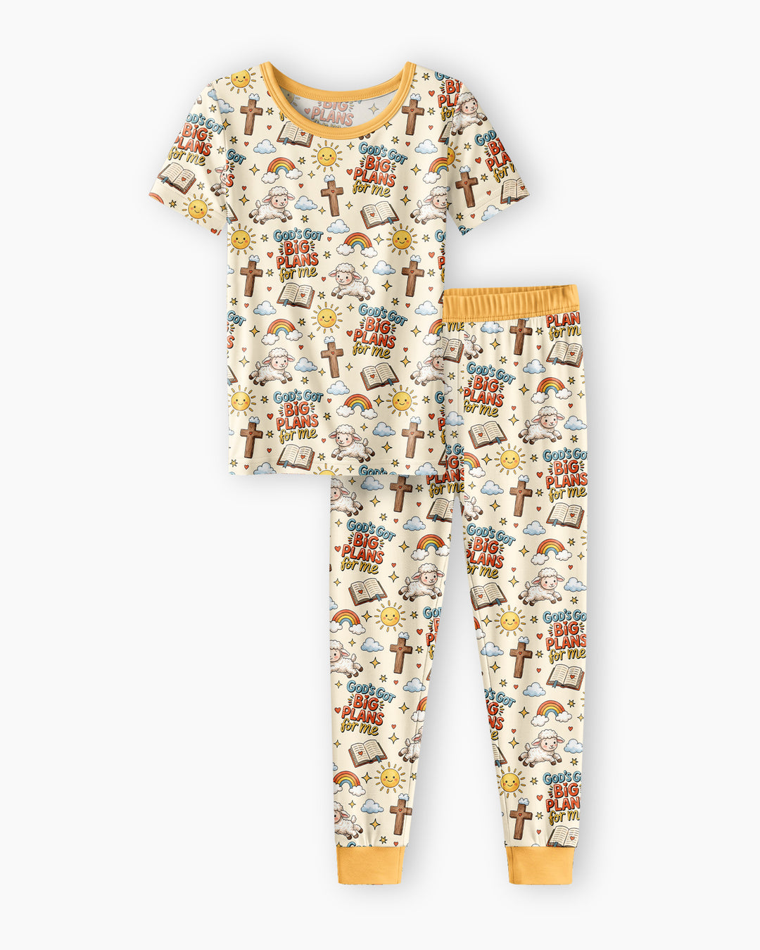 Zweiteiliges, kurzärmliges Pyjama-Set mit Marienkäfern