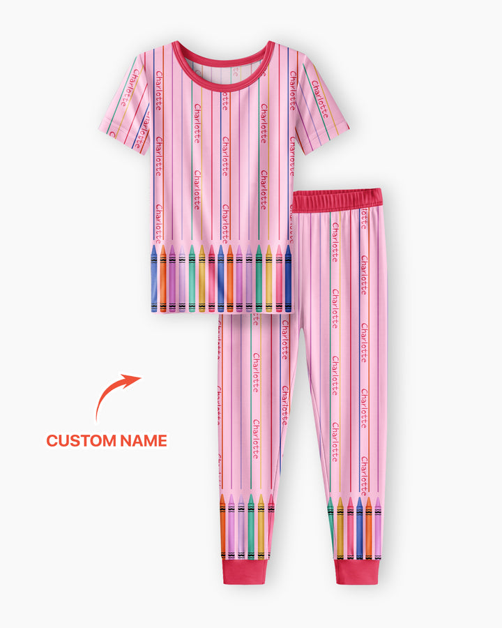 Zweiteiliges, kurzärmliges Pyjama-Set mit Marienkäfern