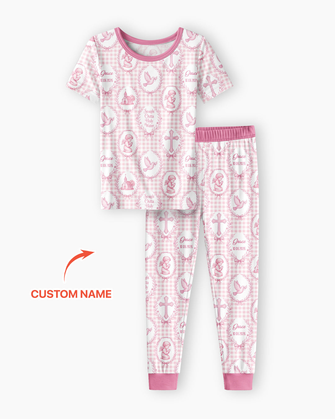 Zweiteiliges, kurzärmliges Pyjama-Set mit Marienkäfern