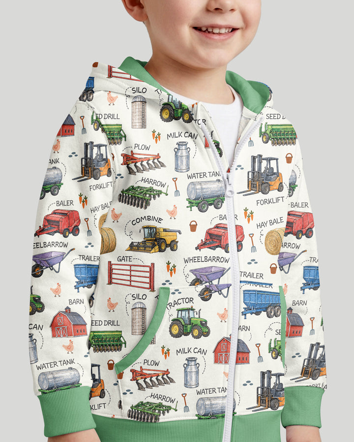 Little Farmer Bamboo Zip Hoodie