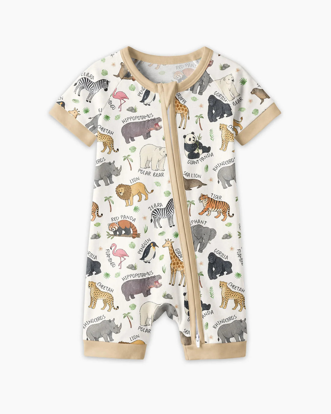 Safari Animals Bamboo Shorty Zippy