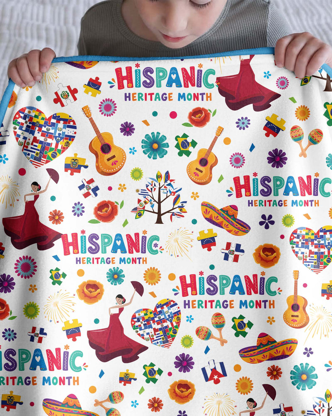 Fiesta Hispanic Heritage Month Bamboo Blanket
