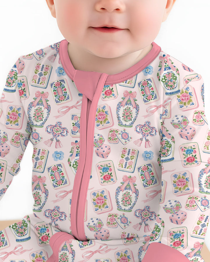 Chinoiserie Mahjong Mommy & Me Matching Bamboo Convertible Zippy