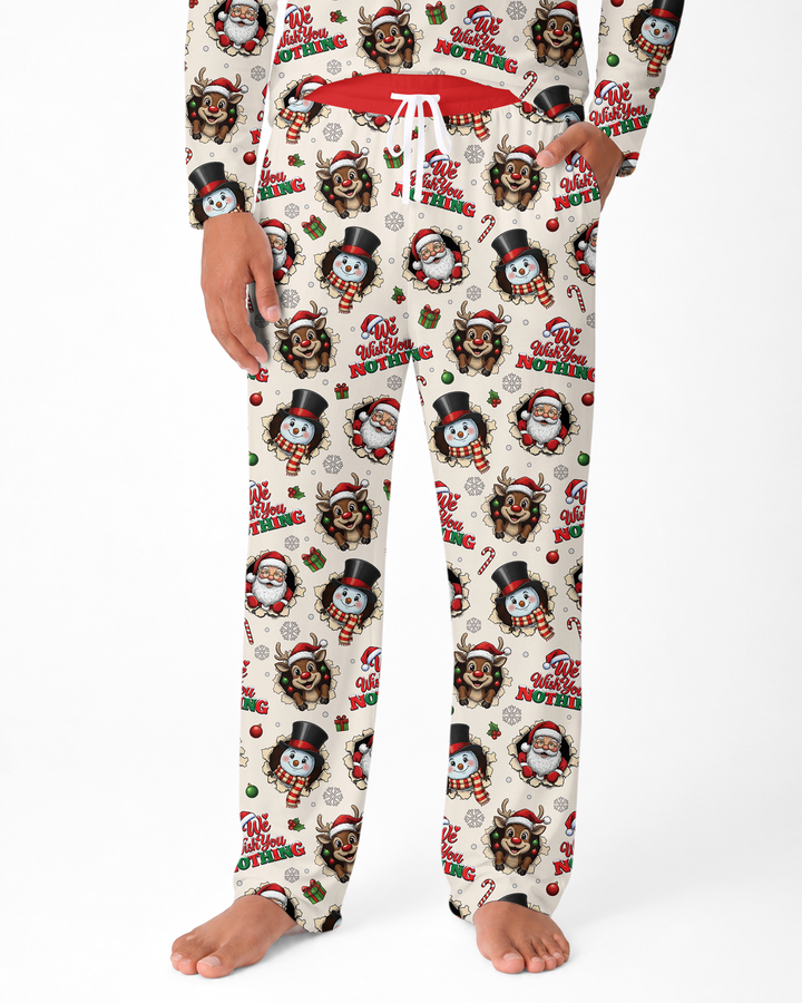 Funny Butt Christmas Squad Bamboo Men's Pajama Set