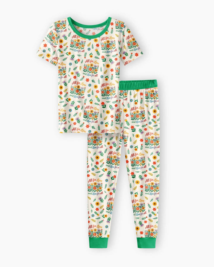 Zweiteiliges, kurzärmliges Pyjama-Set mit Marienkäfern