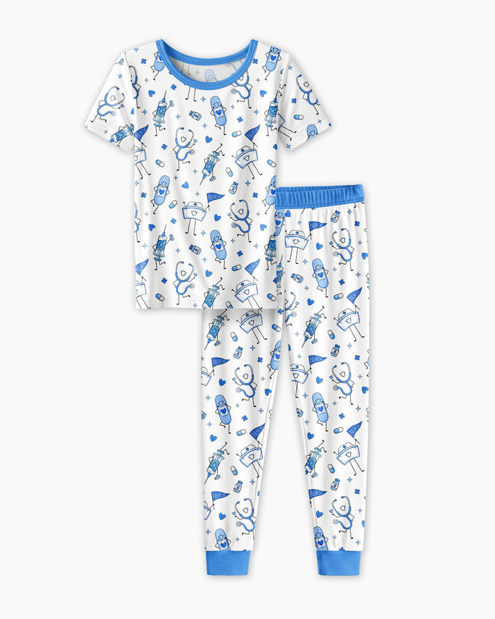 Zweiteiliges, kurzärmliges Pyjama-Set mit Marienkäfern