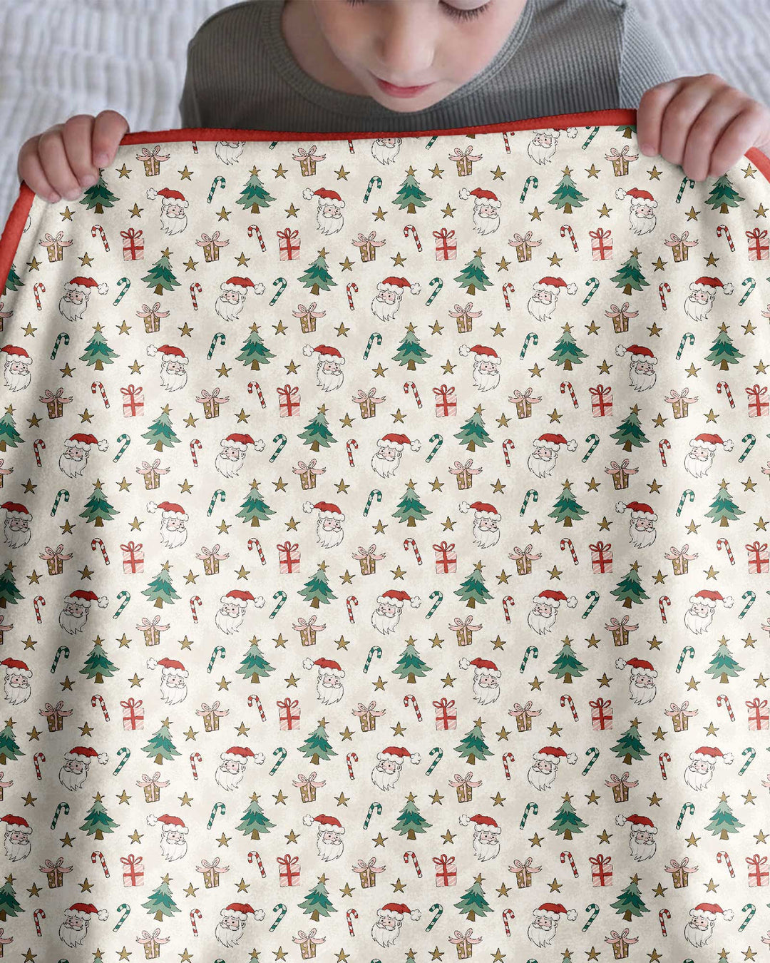 Snowy Santa Bamboo Blanket