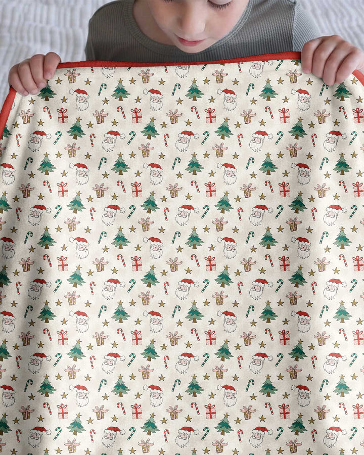Snowy Santa Bamboo Blanket