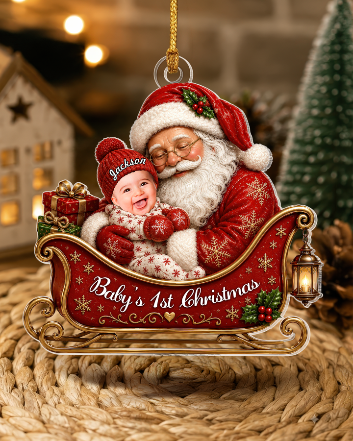 Little Christmas Personalized 1-Side Photo Acrylic Ornament