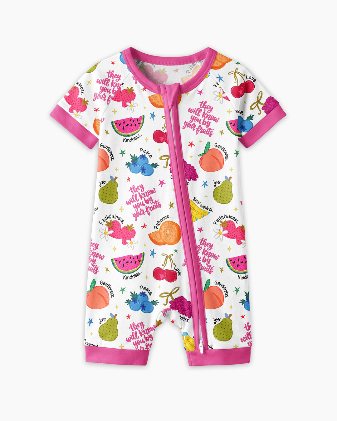 They Will Know You By Your Fruits Bamboo Shorty Zippy