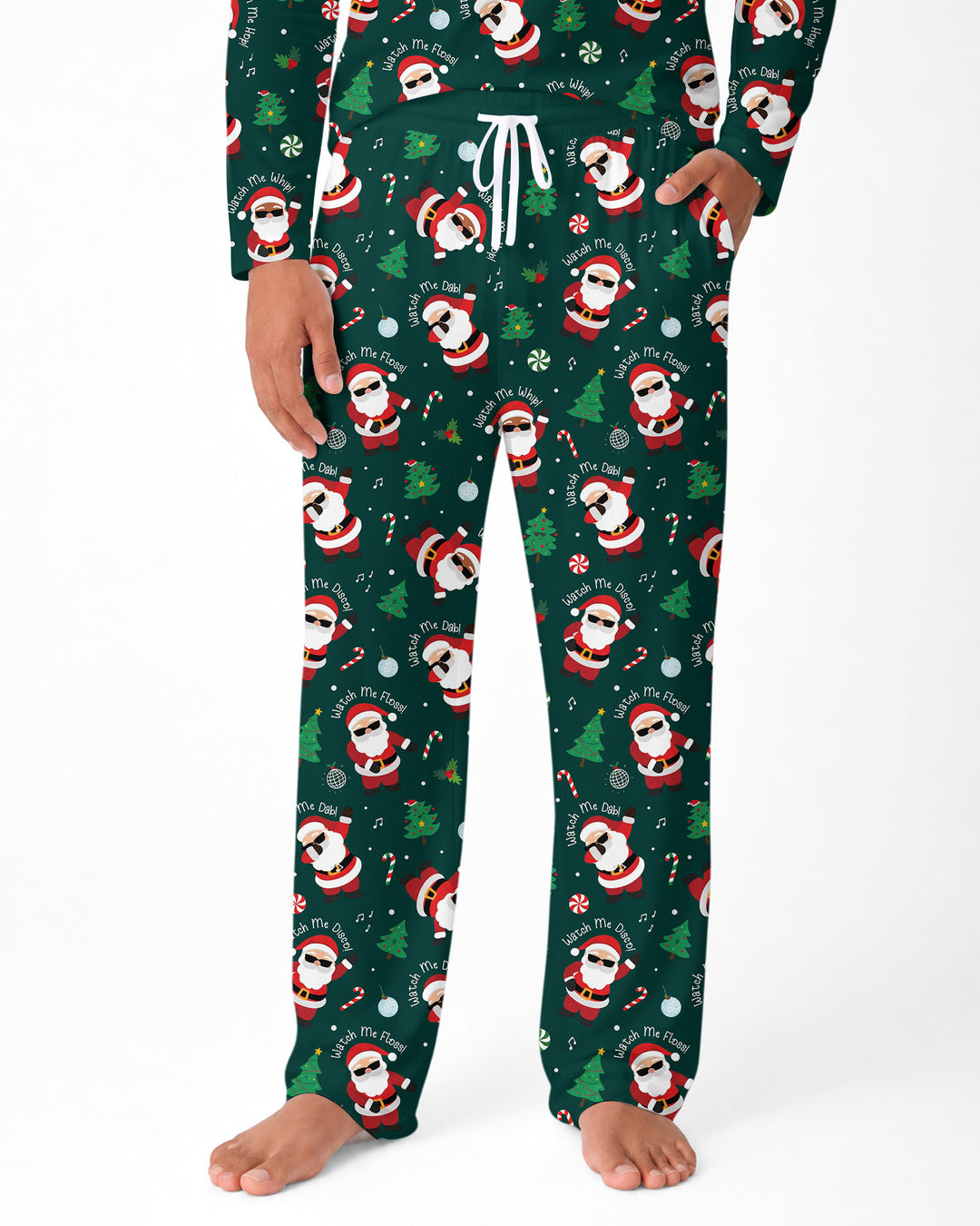 Santa's Christmas Dance Party Bamboo Men's Pajama Set
