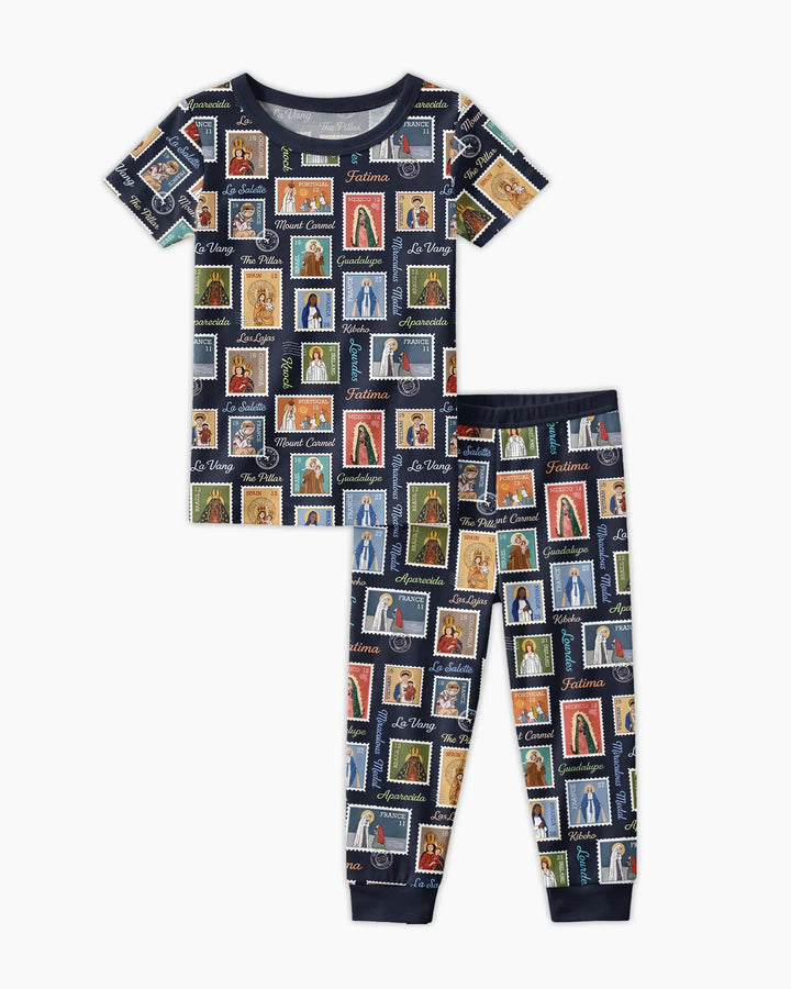 Zweiteiliges, kurzärmliges Pyjama-Set mit Marienkäfern