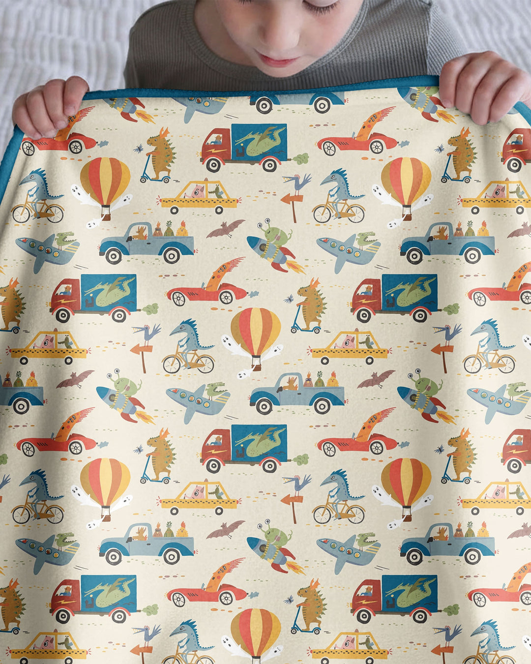 Monsters on the Move Bamboo Blanket