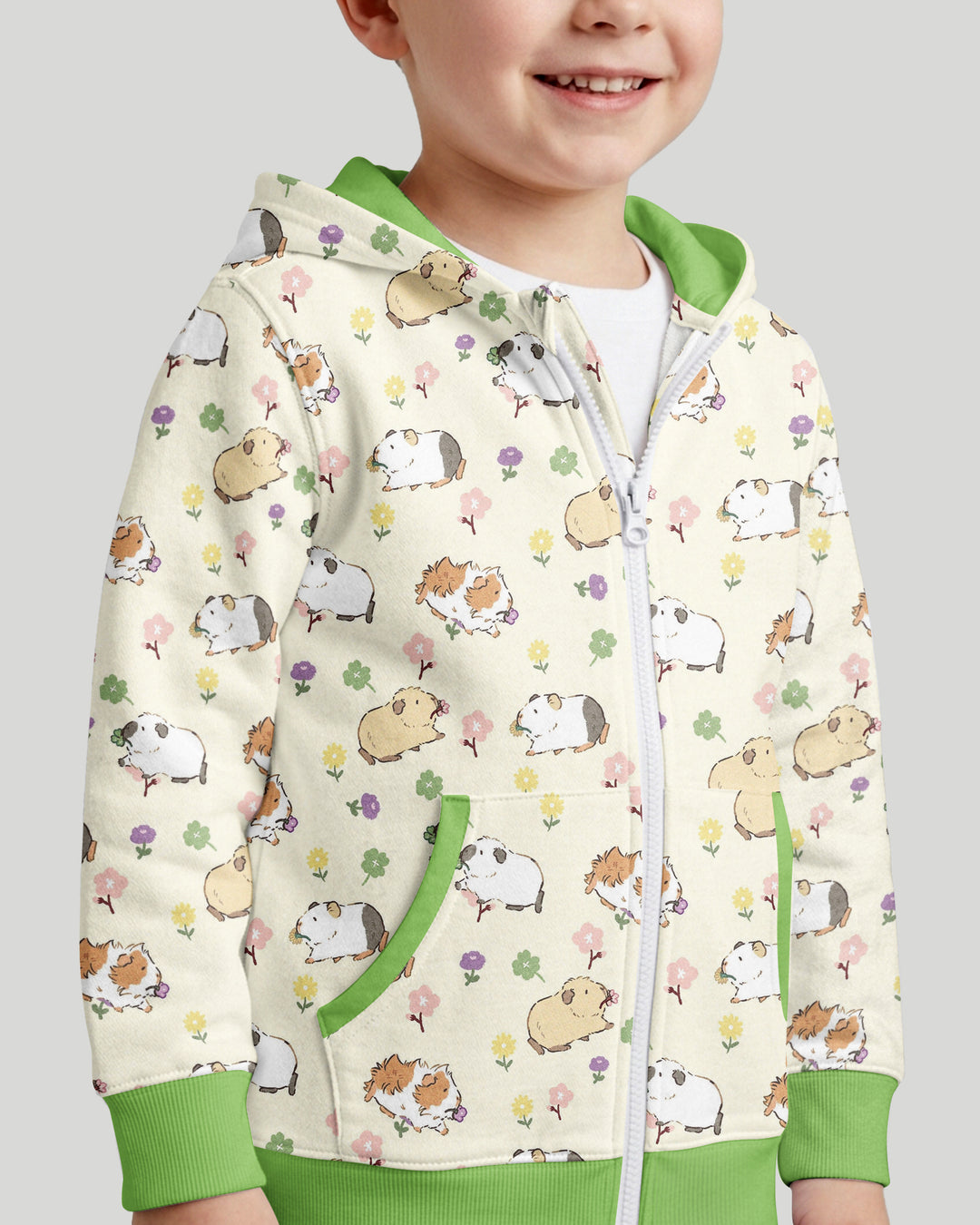 Guinea Pig Garden Bamboo Zip Hoodie