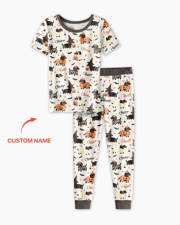 Zweiteiliges, kurzärmliges Pyjama-Set mit Marienkäfern