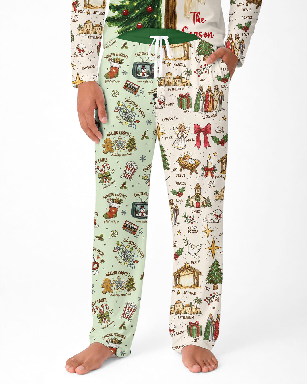 Jesus Is The Reason For The Season Family Matching Bamboo Men's Pajama Set