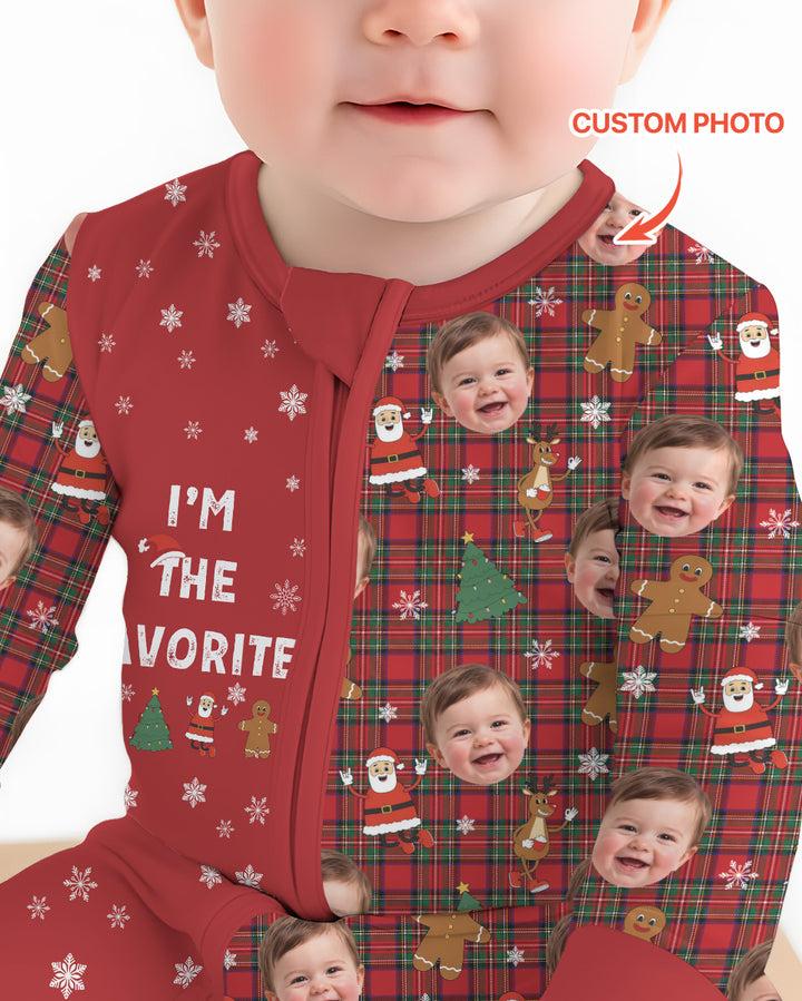 I'm The Favorite Christmas Funny Brother Sister Matching Bamboo Convertible Zippy