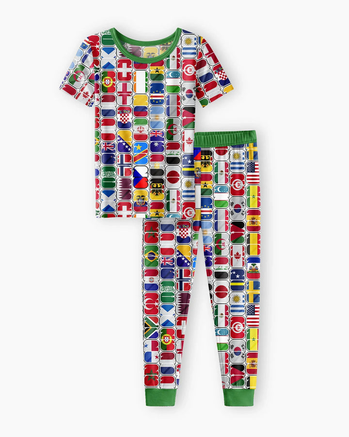 Zweiteiliges, kurzärmliges Pyjama-Set mit Marienkäfern