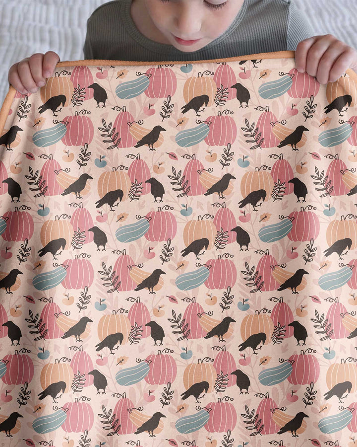 Pastel Pumpkin Patch Garden Bamboo Blanket