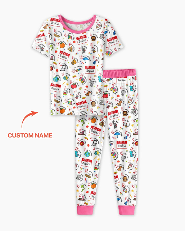 Zweiteiliges, kurzärmliges Pyjama-Set mit Marienkäfern