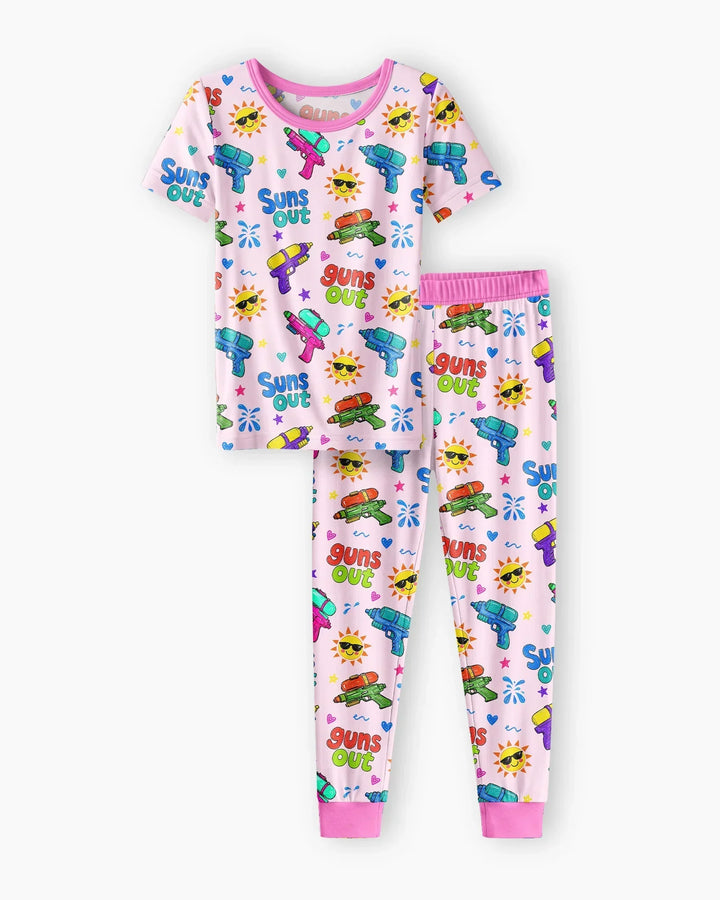 Zweiteiliges, kurzärmliges Pyjama-Set mit Marienkäfern