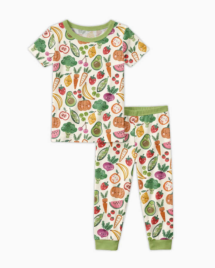 Zweiteiliges, kurzärmliges Pyjama-Set mit Marienkäfern