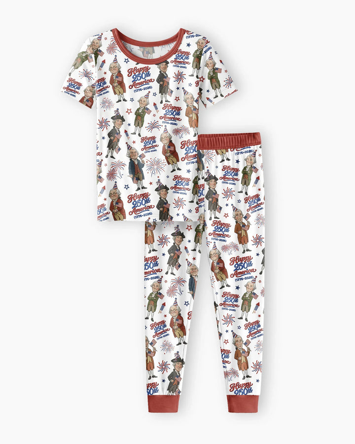 Zweiteiliges, kurzärmliges Pyjama-Set mit Marienkäfern