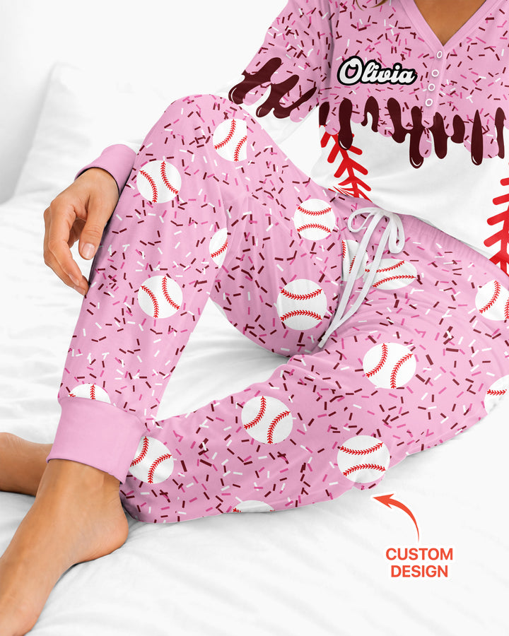 Icecream Drip Scale Bamboo Women Pajama Set