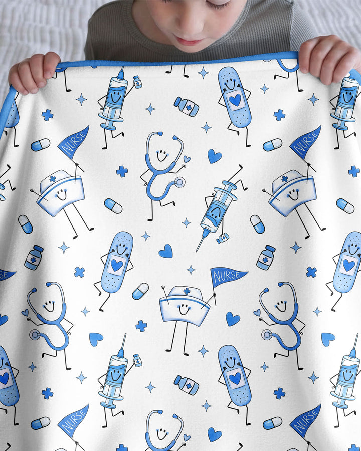 Cute Nurse Crew Bamboo Blanket