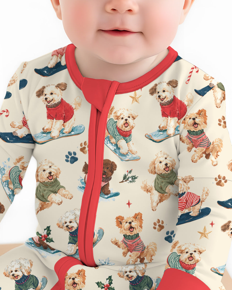 Snowboarding Dogs Bamboo Convertible Zippy